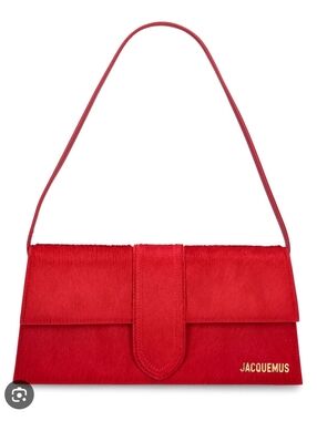 NEW Jacquemus Le Bambino Long Red Shoulder Bag With COA Dust Bag + Strap- medium